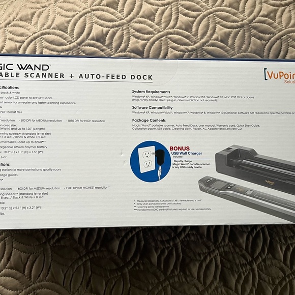 VuPoint Magic Wand portable handheld photo/document scanner. New in box❣️ - Picture 4 of 7
